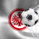 uefa-champions-league-2023-eintracht-frankfurt-flag-with-a-soccer-ball-in-net-uefa-wallpaper-3d-work-and-3d-image-yerevan-armenia-2023-january-27-free-photo